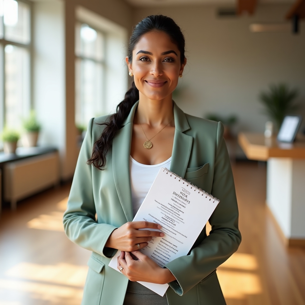 Yoga studio owner reviewing business metrics at a workshop session